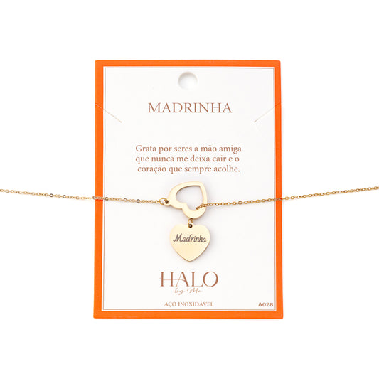 Pulseira Madrinha 2 corações